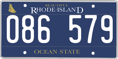 RI license plate 086579
