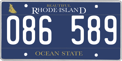 RI license plate 086589