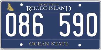 RI license plate 086590