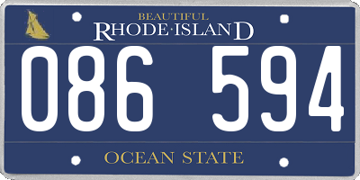 RI license plate 086594