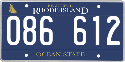 RI license plate 086612
