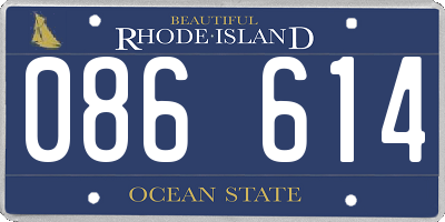 RI license plate 086614