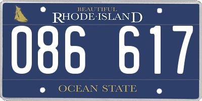 RI license plate 086617