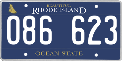 RI license plate 086623