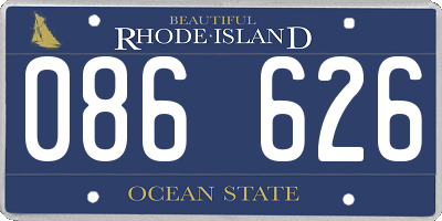 RI license plate 086626