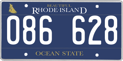 RI license plate 086628