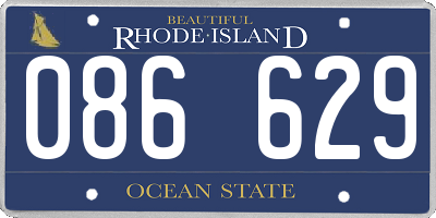 RI license plate 086629