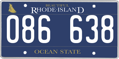RI license plate 086638