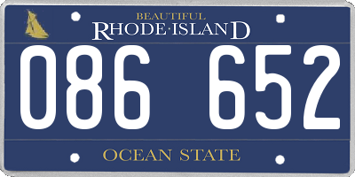 RI license plate 086652