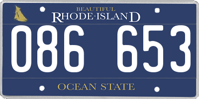 RI license plate 086653