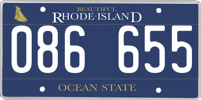 RI license plate 086655