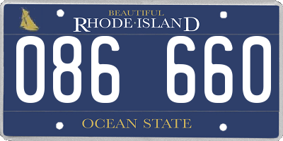 RI license plate 086660