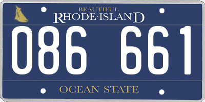 RI license plate 086661