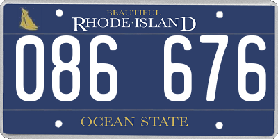 RI license plate 086676