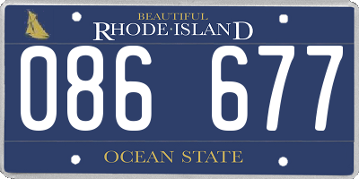 RI license plate 086677