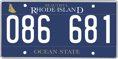 RI license plate 086681