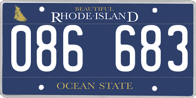 RI license plate 086683