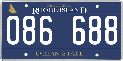 RI license plate 086688