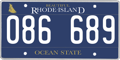 RI license plate 086689