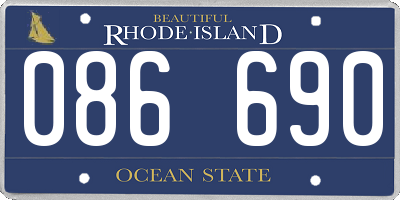 RI license plate 086690