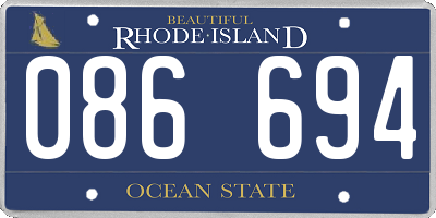 RI license plate 086694