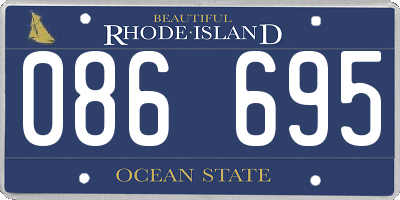 RI license plate 086695
