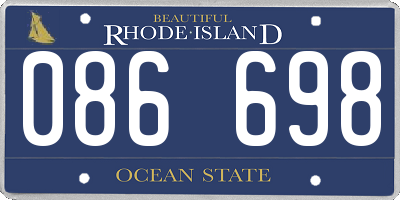 RI license plate 086698