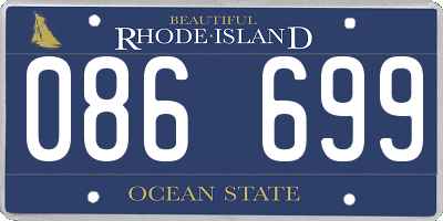RI license plate 086699