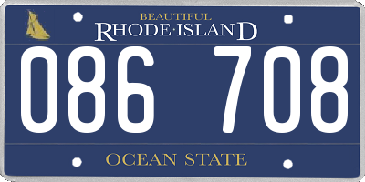 RI license plate 086708