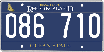 RI license plate 086710