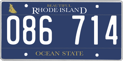 RI license plate 086714