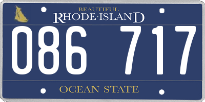 RI license plate 086717