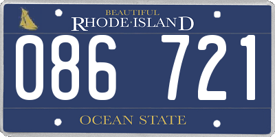 RI license plate 086721