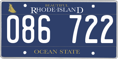 RI license plate 086722
