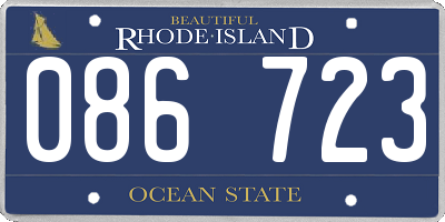 RI license plate 086723