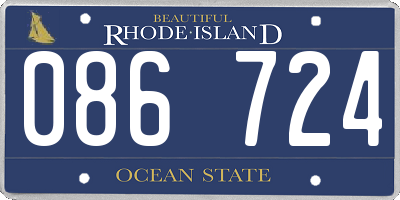 RI license plate 086724