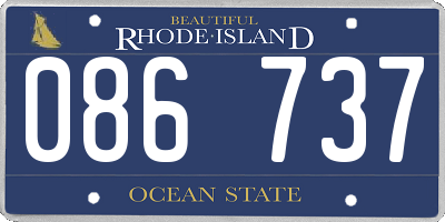 RI license plate 086737