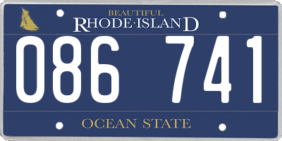 RI license plate 086741