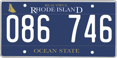 RI license plate 086746