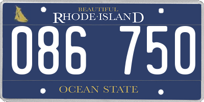 RI license plate 086750