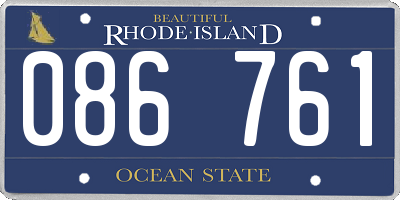 RI license plate 086761