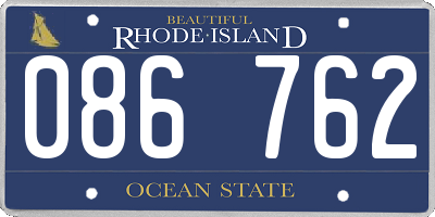 RI license plate 086762