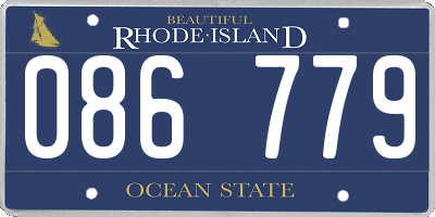 RI license plate 086779