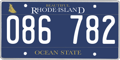 RI license plate 086782