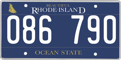 RI license plate 086790