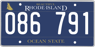 RI license plate 086791