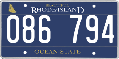 RI license plate 086794