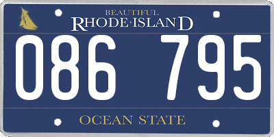 RI license plate 086795