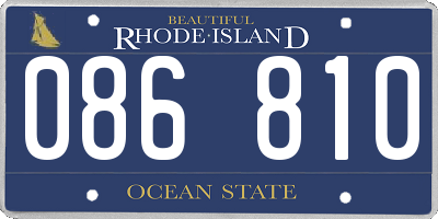 RI license plate 086810