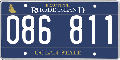 RI license plate 086811
